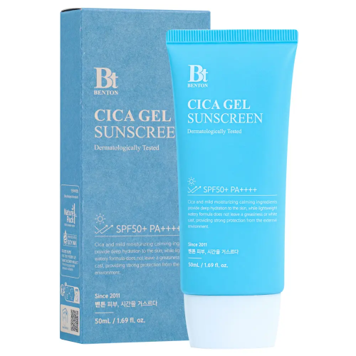 CICA Gel Sunscreen Serum SPF50/PA++++ Охлаждающий солнцезащитный крем                               
