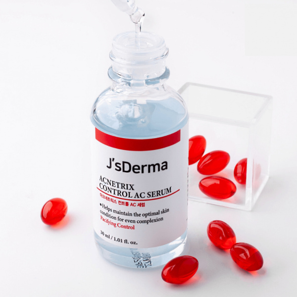 JsDerma Anti Ac Serum Acnetrix Niacinamide 8% Zn-PCA 1%  Ферментированная осветляющая сыворотка с экстрактом риса